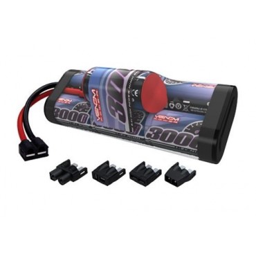 BATERIA NIMH VENOM 8.4V 3000MAH HIGH POWER HUMP 7 CÉLULAS COM PLUG TAMIYA TRAXXAS ETC SISTEMA UNIVERSAL PLUG 1532-7